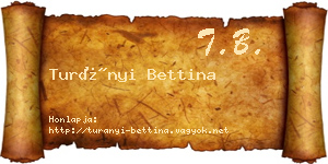 Turányi Bettina névjegykártya