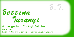 bettina turanyi business card